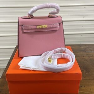 New! Pink Leather Handbag
